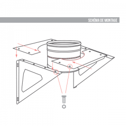 Support charge murale diamètre 450 - 3