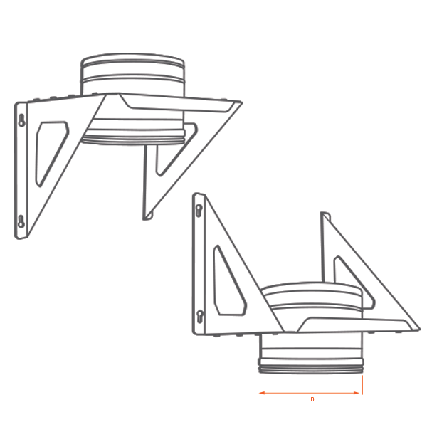 Support charge murale diamètre 450 - 4