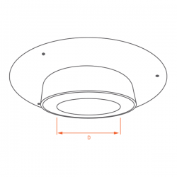 Rosace finition plafond bois diamètre 140 - 2