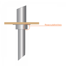 Rosace finition plafond bois diamètre 140 - 3