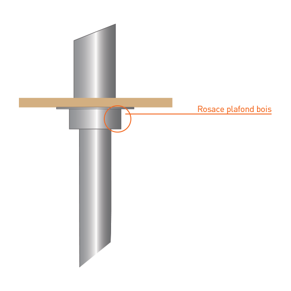 Rosace finition plafond bois diamètre 240 - 3