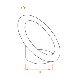 Rosace à collerette incliné diamètre 140 - 2