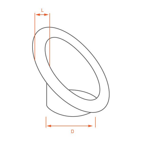 Rosace à collerette incliné diamètre 140 - 2