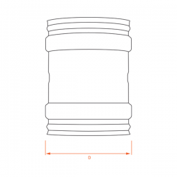 Manchon femelle inox diamètre 140 - 3