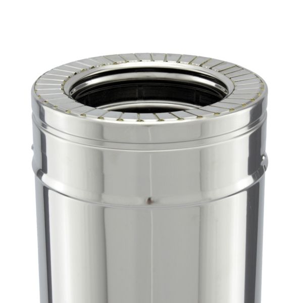 Tuyau 50CM régulateur tirage double paroi diamètre 100-150 - 2