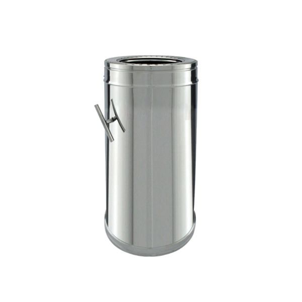 Tuyau 33CM régulateur tirage double paroi diamètre 100-150 - 1