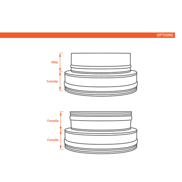 Adaptateur de conduit double à simple paroi Ø300-350 x Ø300 - 2