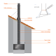 Conduit cheminée - Solin d’étanchéité toit plat en Inox Noir / Anthracite 120