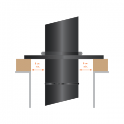 Support Charge Plancher Bois Noir-Anthracite diamètre 175 - 3