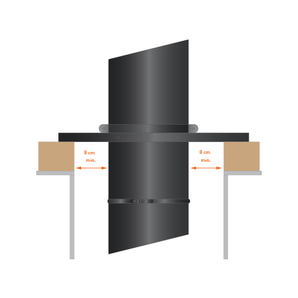 Support Charge Plancher Bois Noir-Anthracite diamètre 180 - 3 Support Charge Plancher Bois Noir-Anthracite diamètre 180 - 3