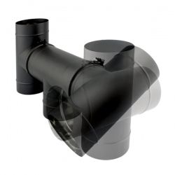 Chapeau cheminée anti-intempéries Noir-Anthracite diamètre 100 - 3