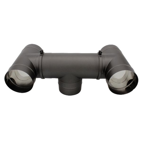 Chapeau cheminée anti-intempéries Noir-Anthracite diamètre 120 - 2