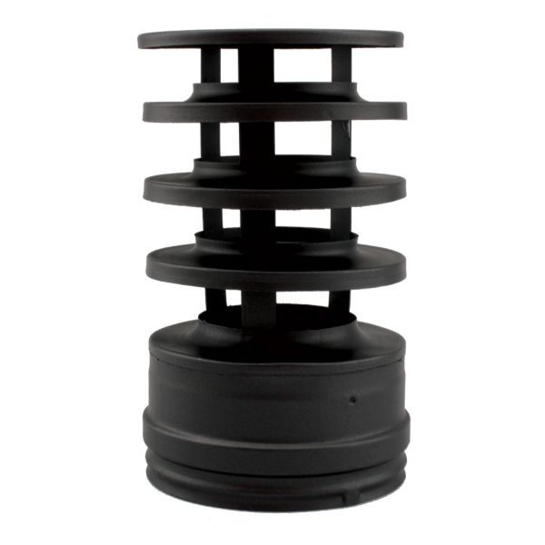 Chapeau anti-refoulement tubage double paroi Noir diamètre 180-230 - 3 Chapeau anti-refoulement tubage double paroi Noir diamètre 180-230 - 3