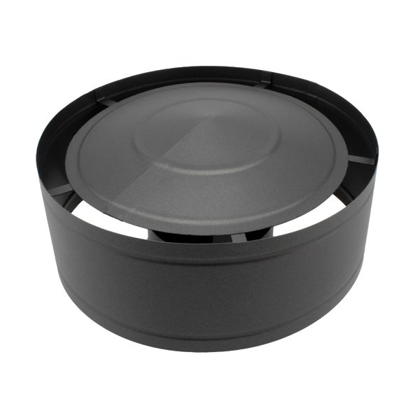 Chapeau anti-pluie tubage double paroi Noir diamètre 150-200 - 2 Chapeau anti-pluie tubage double paroi Noir diamètre 150-200 - 2