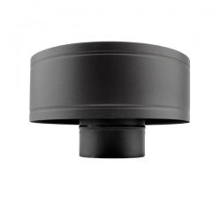 Chapeau anti-pluie tubage double paroi Noir diamètre 150-200 - 1