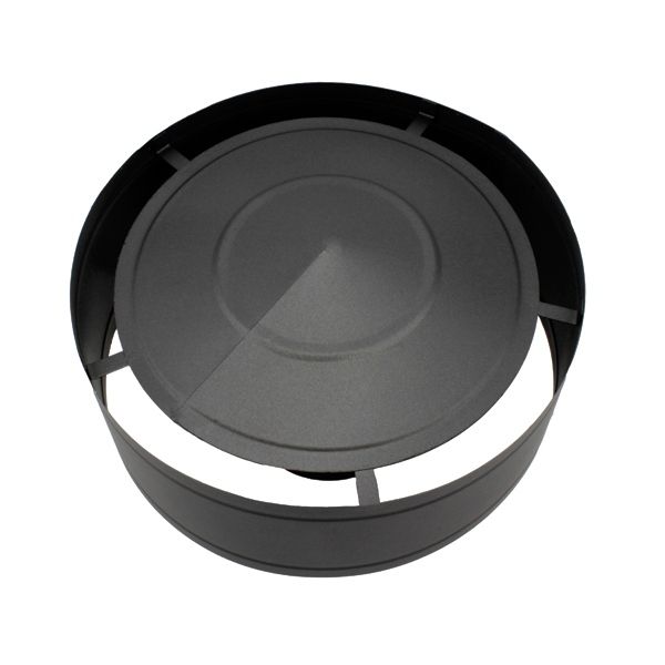 Chapeau anti-pluie tubage double paroi Noir diamètre 250-300 - 3