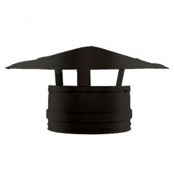 Chapeau simple tubage double paroi Noir diamètre 100-150 - 1