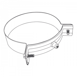 Collier 40 fixation murale à écrou diamètre 350 - 3
