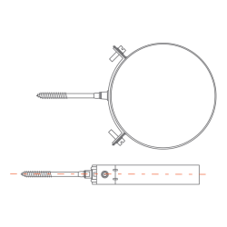 Collier 40 fixation murale à vis diamètre 400 - Conduit cheminée - 4
