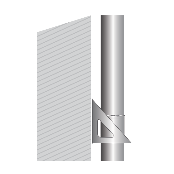 Support charge murale Inox double paroi diamètre 300-350 - 5