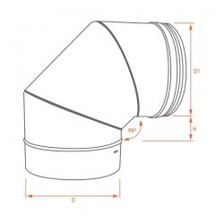 Coude 90° simple paroi industriel - 2