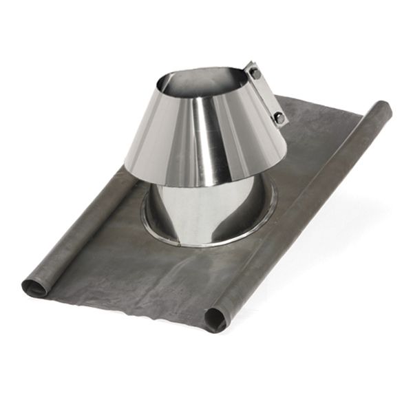 Collerette finition en Inox pour solin étanchéité diamètre 120 - 2 Collerette finition en Inox pour solin étanchéité diamètre 120 - 2