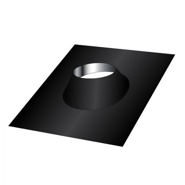 Solin d’étanchéité toit plat en Inox Noir-Anthracite diamètre 80 - 1