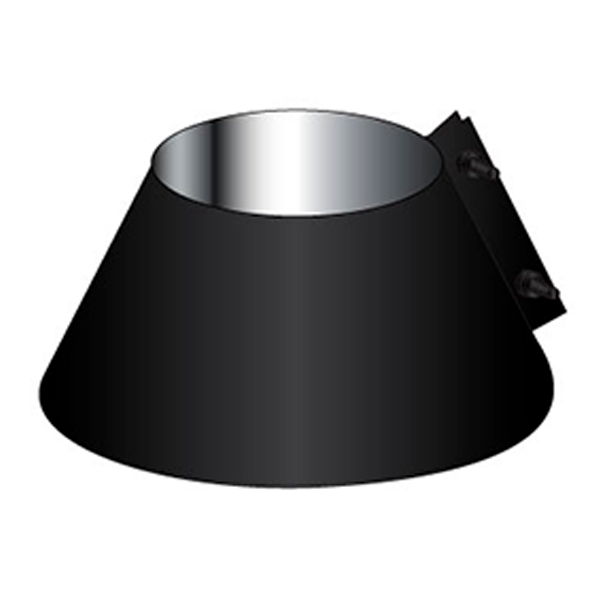 Collerette de solin d'étanchéité cheminée inox Noir-Anthracite diamètre 140 - 1 Collerette de solin d'étanchéité cheminée inox Noir-Anthracite diamètre 140 - 1