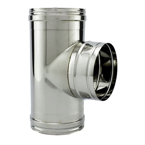 Té à 90° Inox conduit cheminée diamètre 450 - 1 Té à 90° Inox conduit cheminée diamètre 450 - 1