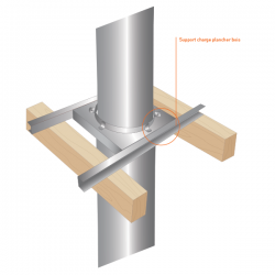 Support charge plancher bois diamètre 400 - 5