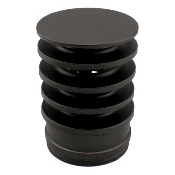 Chapeau anti-refoulement tubage double paroi Noir diamètre 100-150 - 1