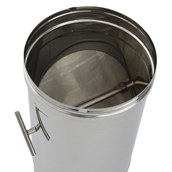Tuyau Inox 33CM à régulateur de tirage diamètre 110 - 2 Tuyau Inox 33CM à régulateur de tirage diamètre 110 - 2