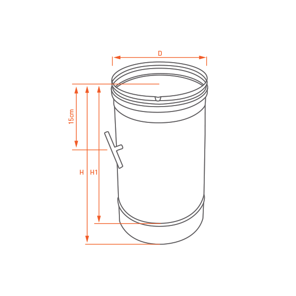 Tuyau Inox 33CM à régulateur de tirage diamètre 110 - 3 Tuyau Inox 33CM à régulateur de tirage diamètre 110 - 3