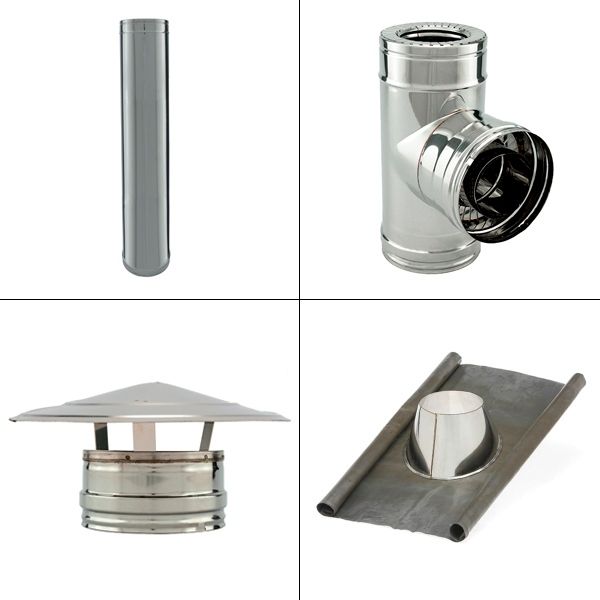 Kit conduit cheminée double paroi Longueur 3,5m en diamètre 250-300 - 1 Kit conduit cheminée double paroi Longueur 3,5m en diamètre 250-300 - 1