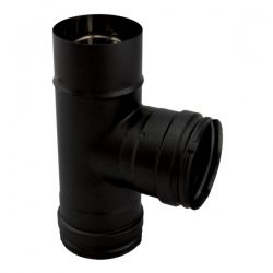 Kit conduit cheminée simple paroi Noir/Anthracite Longueur 3,5m en diamètre 80 - 3