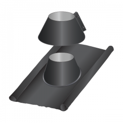 Kit conduit cheminée simple paroi Noir/Anthracite Longueur 3,5m en diamètre 80 - 4