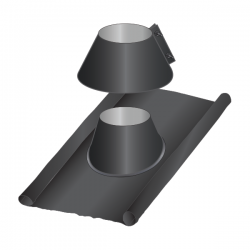 Kit conduit cheminée double paroi Noir/Anthracite Longueur 3,5m en diamètre 200-250 - 4
