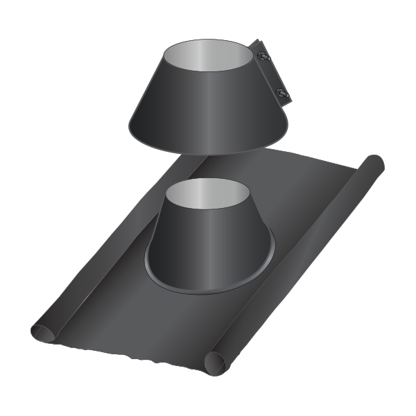 Kit conduit cheminée double paroi Noir/Anthracite Longueur 3,5m en diamètre 250-300 - 4