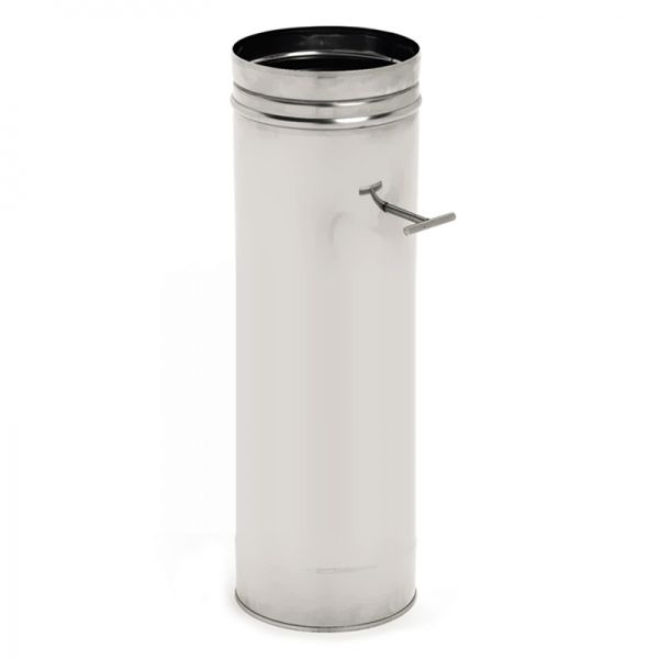 Tuyau Inox 1M à régulateur de tirage diamètre 280 - 6 Tuyau Inox 1M à régulateur de tirage diamètre 280 - 6