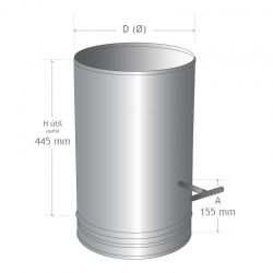 Tuyau Inox 50CM à régulateur de tirage diamètre 220 - 3