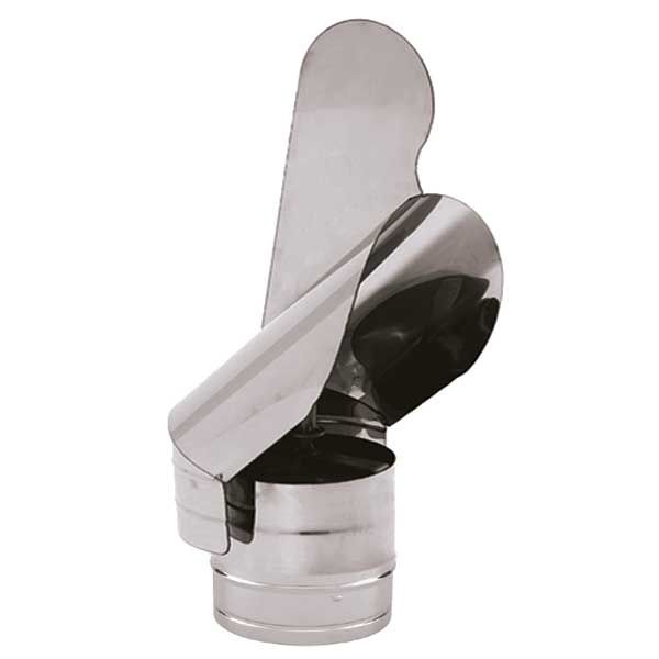 Chapeau pare-vent pour tubage de conduit de cheminée diamètre 120 - 1 Chapeau pare-vent pour tubage de conduit de cheminée diamètre 120 - 1