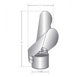 Chapeau pare-vent pour tubage de conduit de cheminée diamètre 120 - 4