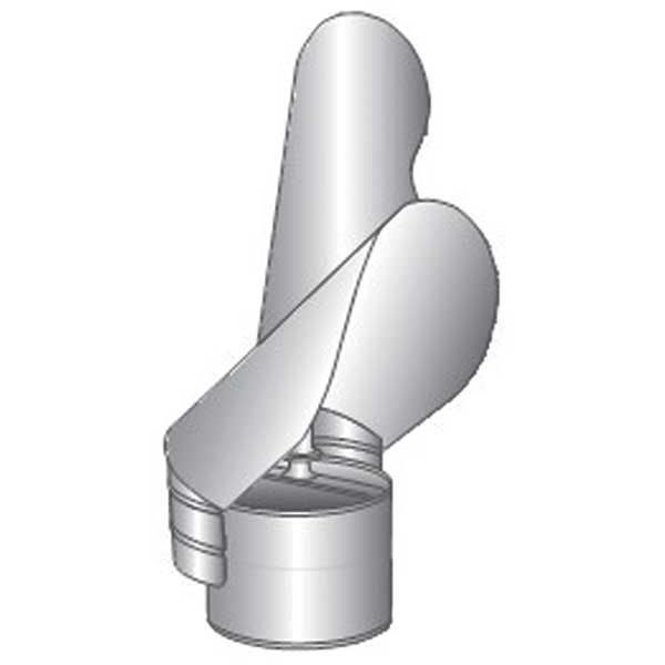 Chapeau pare-vent pour tubage de conduit de cheminée diamètre 120 - 3 Chapeau pare-vent pour tubage de conduit de cheminée diamètre 120 - 3