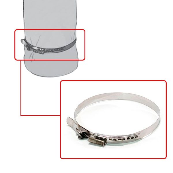Collier d'attache conduit souple diamètre 125 - 2