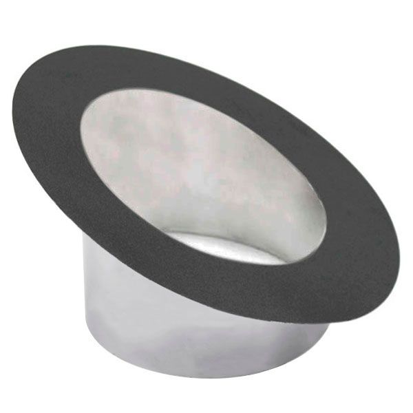 Rosace à collerette incliné Noir-Anthracite diamètre 90 - 1 Rosace à collerette incliné Noir-Anthracite diamètre 90 - 1