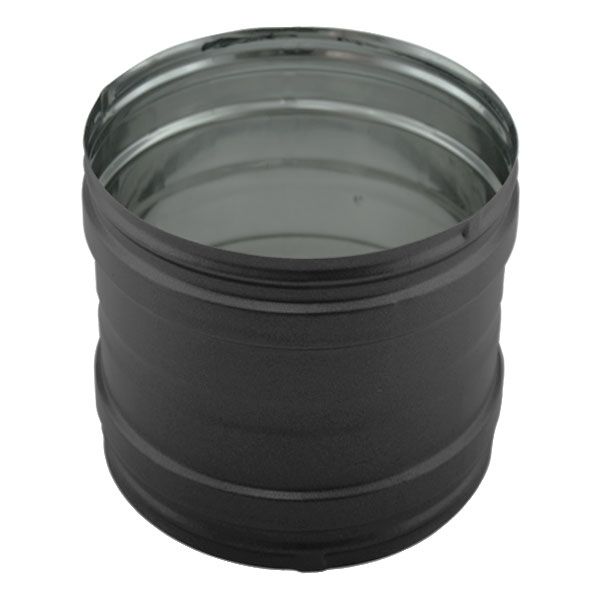 Manchon femelle / femelle inox simple paroi Noir-Anthracite diamètre 150 - 2 Manchon femelle / femelle inox simple paroi Noir-Anthracite diamètre 150 - 2