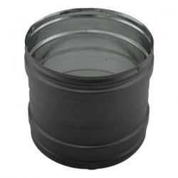 Manchon femelle / femelle inox simple paroi Noir-Anthracite diamètre 180 - 2