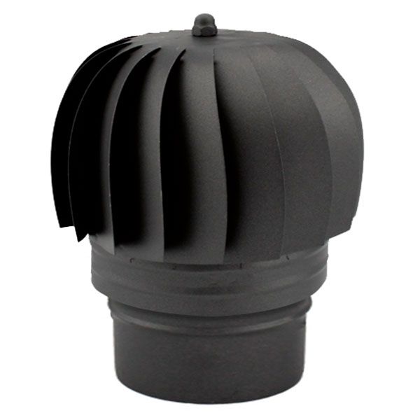 Chapeau extracteur cheminée rotatif Noir-Anthracite diamètre 80 - 1