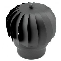Chapeau extracteur cheminée rotatif Noir-Anthracite diamètre 80 - 2