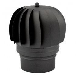 Chapeau extracteur cheminée rotatif Noir-Anthracite diamètre 120 - 1